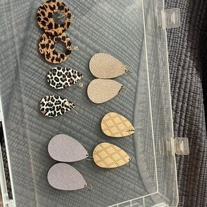 Nickel and Suede Earrings